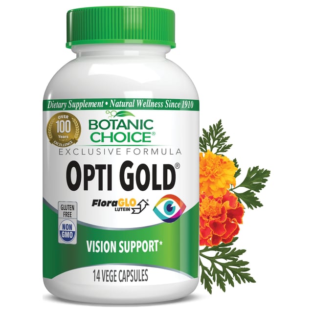 Opti Gold® Vision & Eye Health Supplement - 14 Vegetarian Capsules