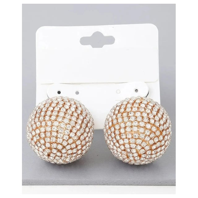 Bejeweled Rhinestone Disco Earrings