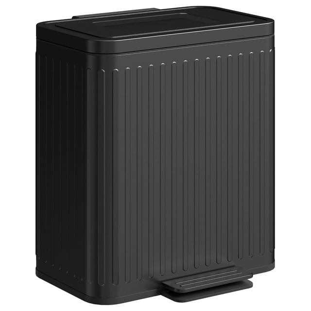HOMCOM Trash Can with Lid, 2 x 5.3Gal Double Step-On Kitchen Trash Can…