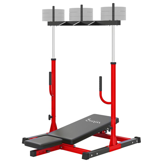 Soozier Vertical Leg Press Machine with Adjustable Leg, Back, and Head Positions…