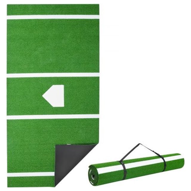 VEVOR Baseball Hitting Mat, 12x6 ft Batting Cage Mat, Batters Box Turf Mats…