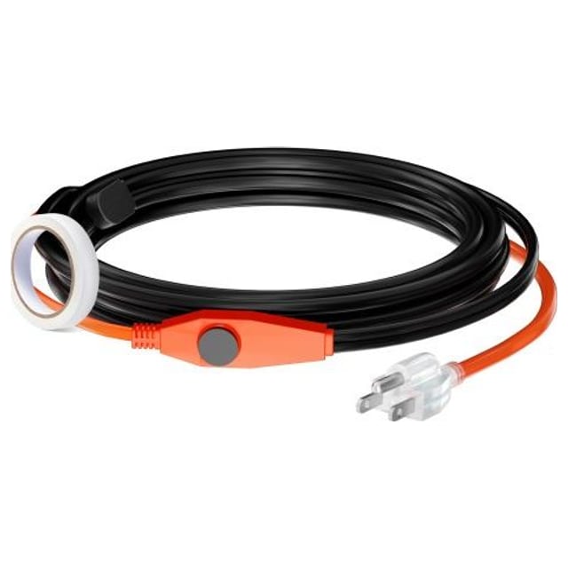 VEVOR Pipe Heating Cable, 9FT 7W/FT Heat Tape for Pipes with Built-in Thermostat…