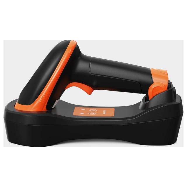 AMBIR BR300 Wireless Barcode Scanner with 2.4Ghz USB Charging Station - Black/…